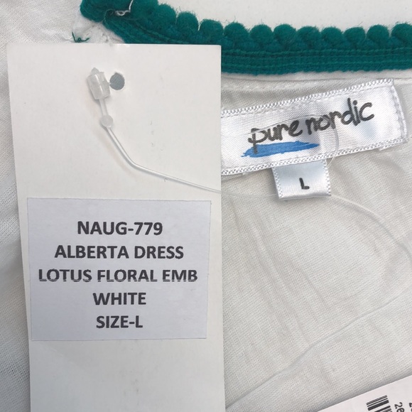 Pure Nordic Swimsuit Coverup Sundress with Floral Embroidery NWT - Picture 9 of 11